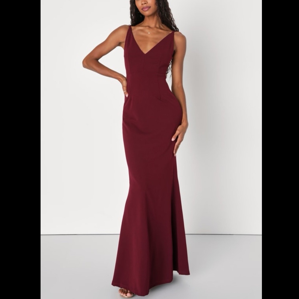 Lulus Melora Plum Purple Sleveles Maxi Dress